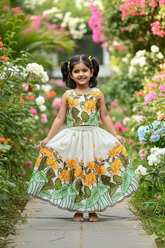 Stylish Floral Embroidery Work Lehenga Choli for Kids