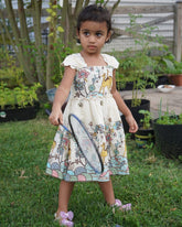 Luxury Khadi Cotton Heavy Embroidery Work Kids Frock