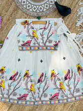 Comfy Premium Cotton Silk Flower work Lhengha with Top for kids