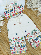 Blossam Embroidery Work on Khadi Cotton Fabric Kids Cord-Set