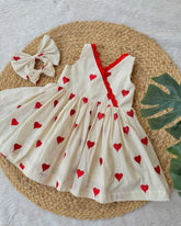 Comfy Embroidery Work on Pure Khadi Cotton Fabric Kids Frock
