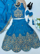 Designer Tissue Simmer Fabric Lehenga Choli with Gold Embroidery