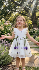 The Enchanted Garden: Beautiful-Embroidered Chanderi Silk Tulip Frock