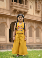 Trending Premium Pure Cotton Fabric With Hand Work Kids Cord-Set