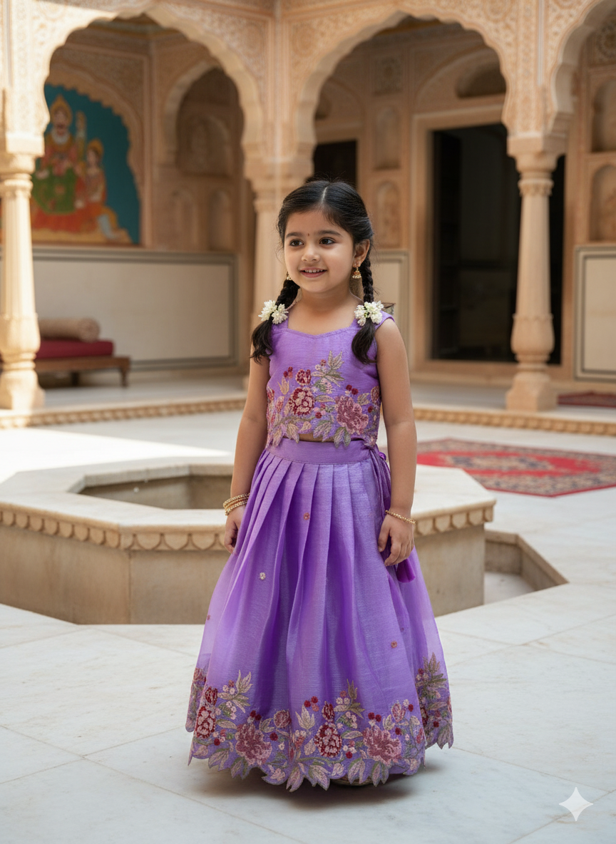 Innovative Jimmy-chu Beautiful Embroidery work Fabric Lahenga Choli