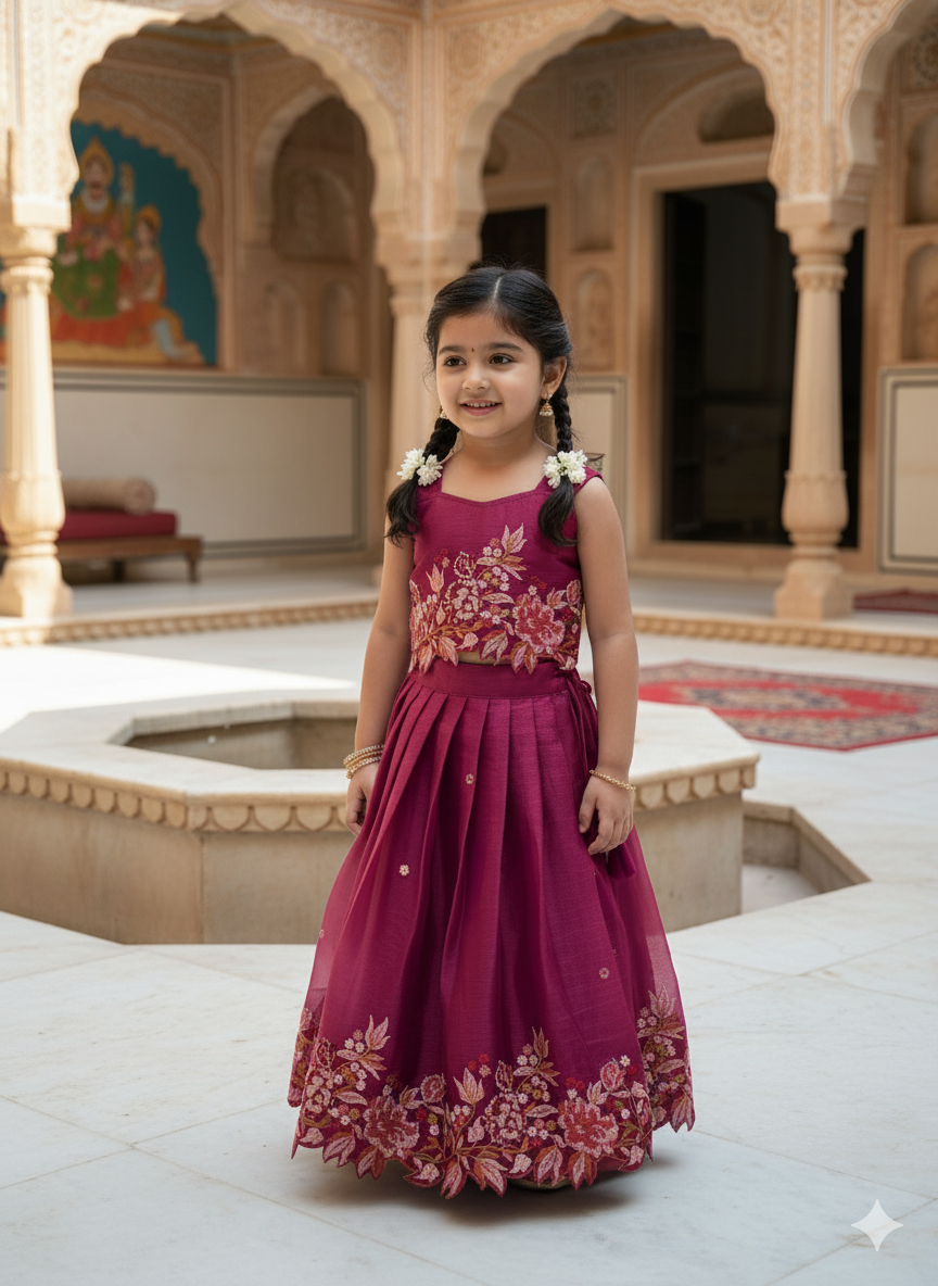 Innovative Jimmy-chu Beautiful Embroidery work Fabric Lahenga Choli