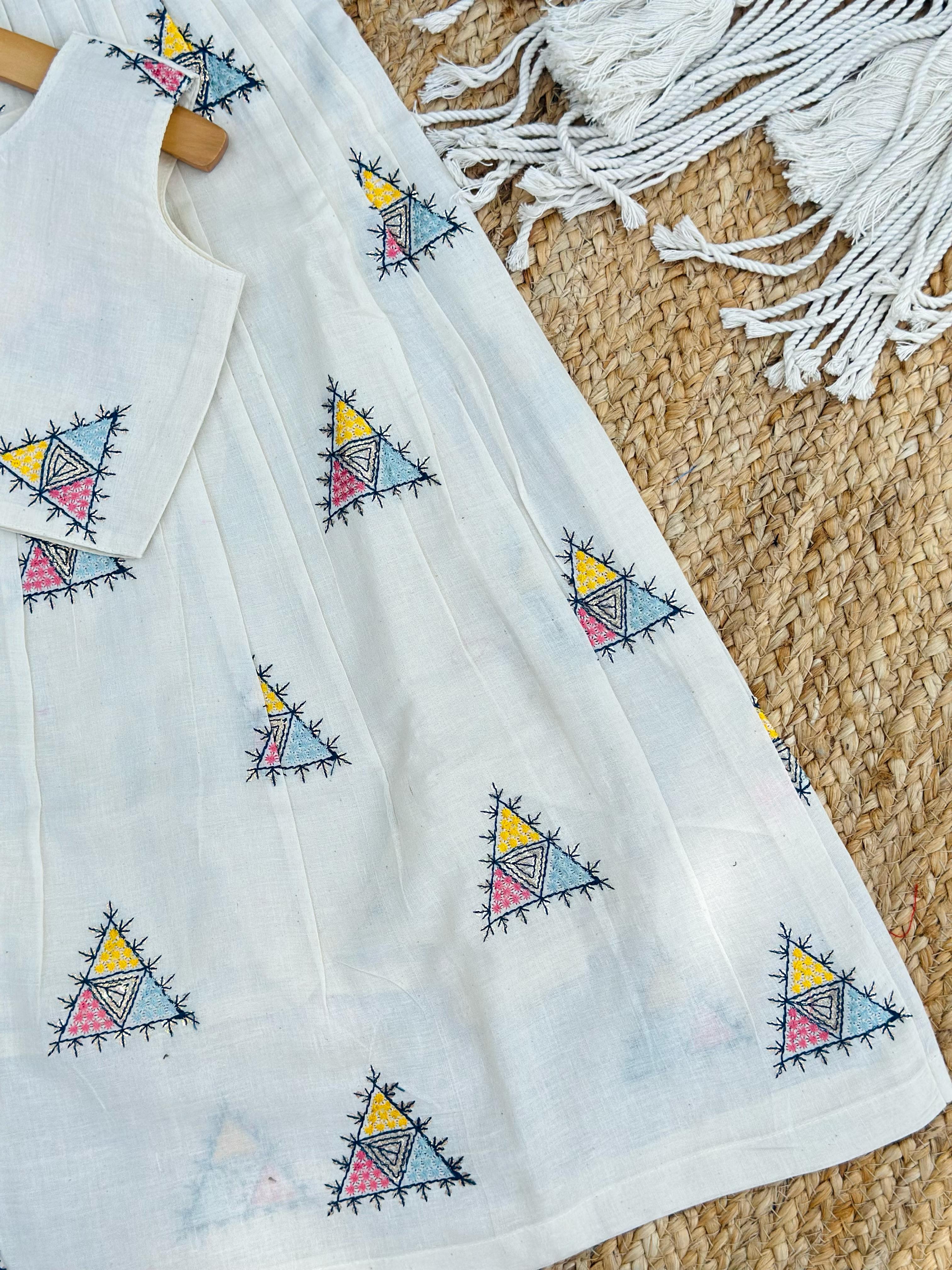 Byzantine Pure Cotton Fabric  work Embroidery Lahenga Choli