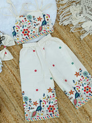 Admirable Embroidery Work on Khadi Cotton Fabric Kids Cord-Set