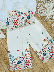 Admirable Embroidery Work on Khadi Cotton Fabric Kids Cord-Set