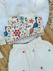 Admirable Embroidery Work on Khadi Cotton Fabric Kids Cord-Set
