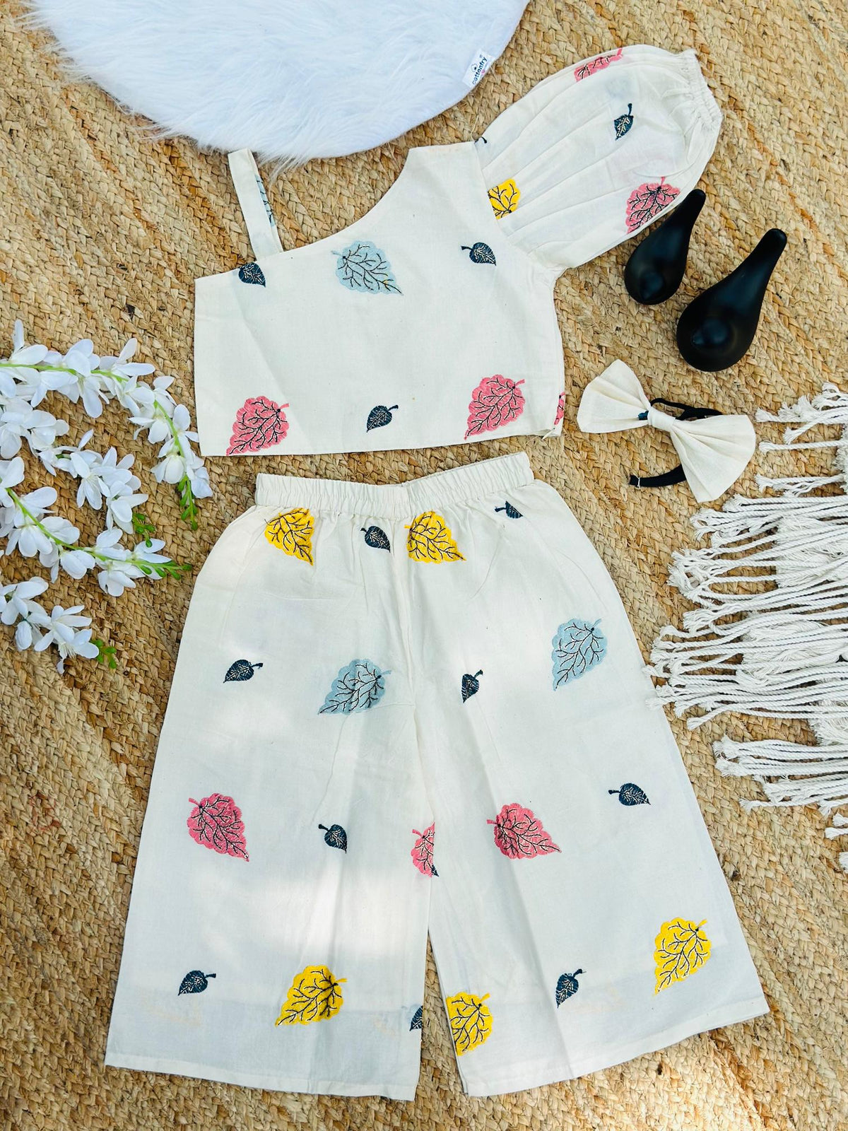 Attractive Premium Khadi Cotton Embroidery work Cord-set