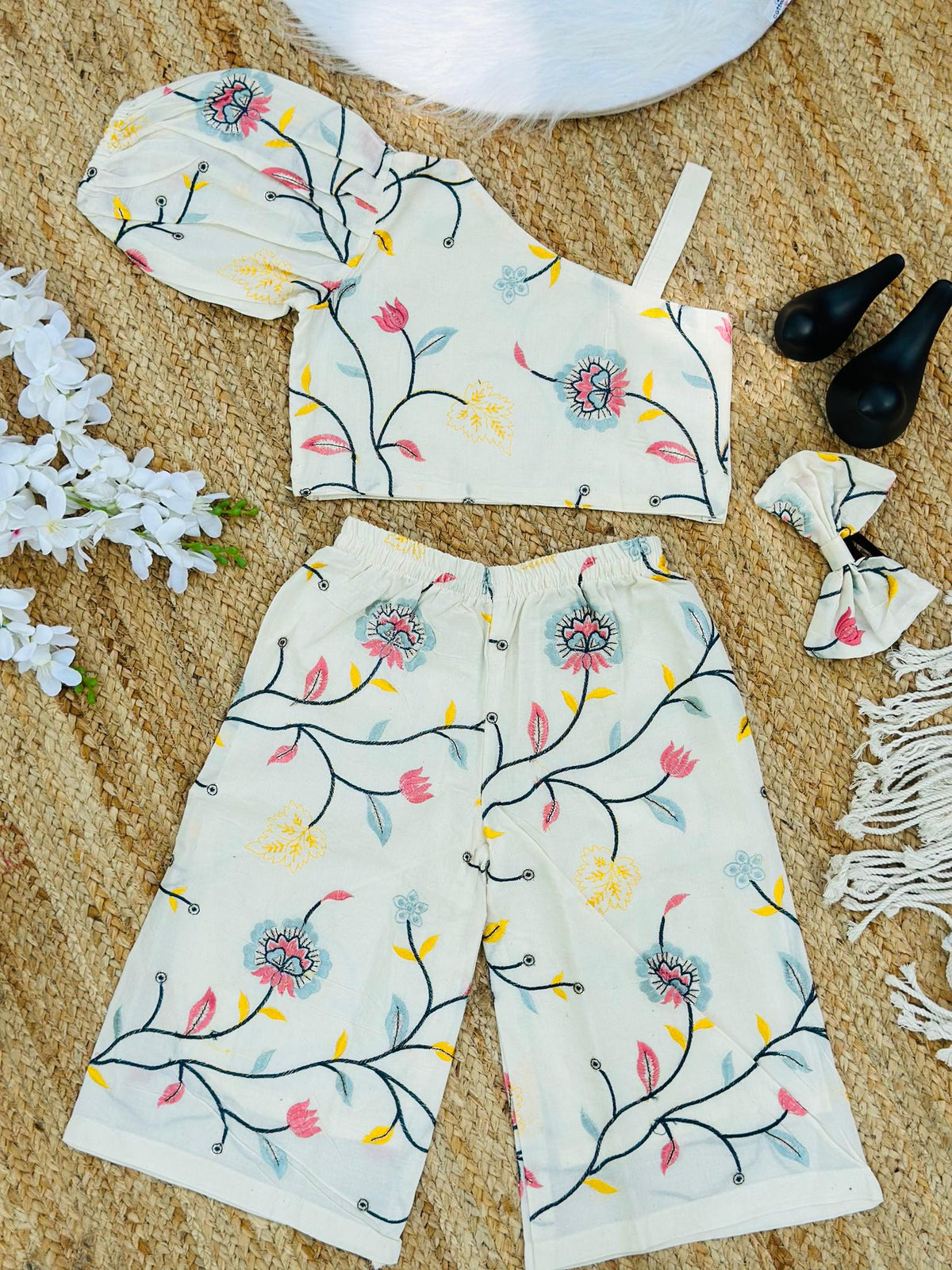 Effortless Premium Cotton Silk Embroidery work Cord-set