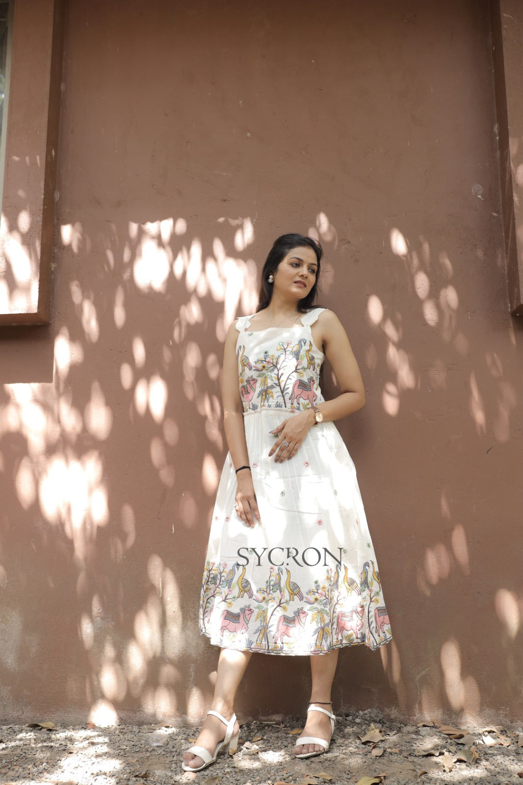Scarlet Hot & Trending Pure Embroidery Work On Khadi Cotton Fabric maxi Frock