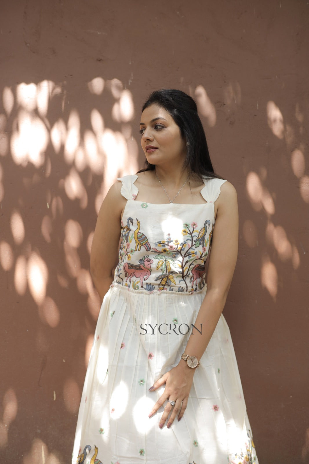 Scarlet Hot & Trending Pure Embroidery Work On Khadi Cotton Fabric maxi Frock