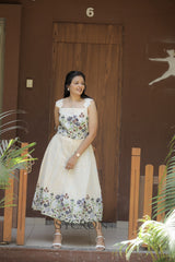 Admirable Embroidery Work On Pure Khadi Cotton Fabric maxi Frock