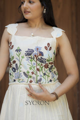 Admirable Embroidery Work On Pure Khadi Cotton Fabric maxi Frock