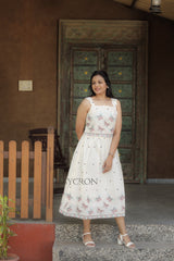 Stunning Embroidery Work On Pure Khadi Cotton Fabric maxi Frock