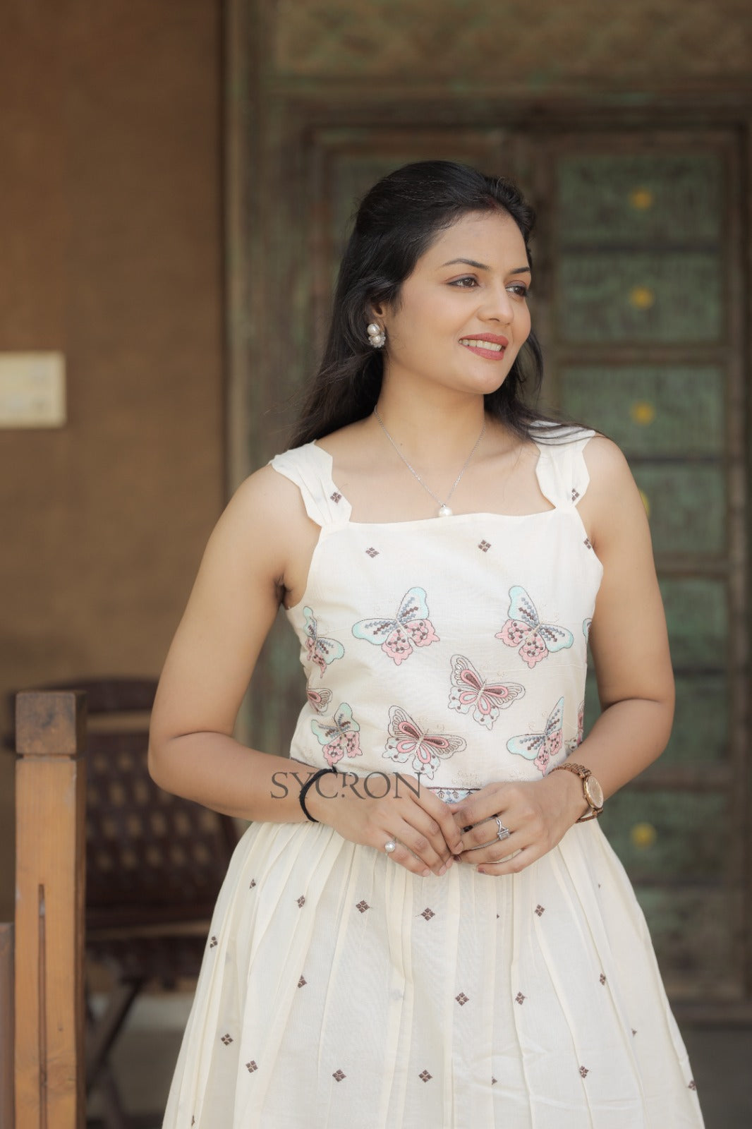 Stunning Embroidery Work On Pure Khadi Cotton Fabric maxi Frock