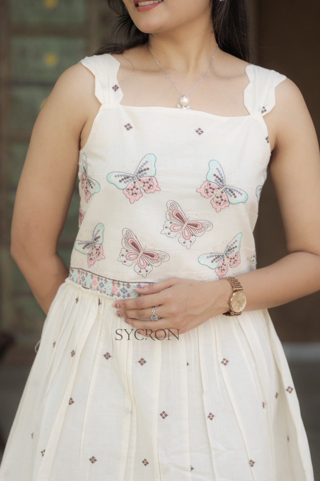 Stunning Embroidery Work On Pure Khadi Cotton Fabric maxi Frock