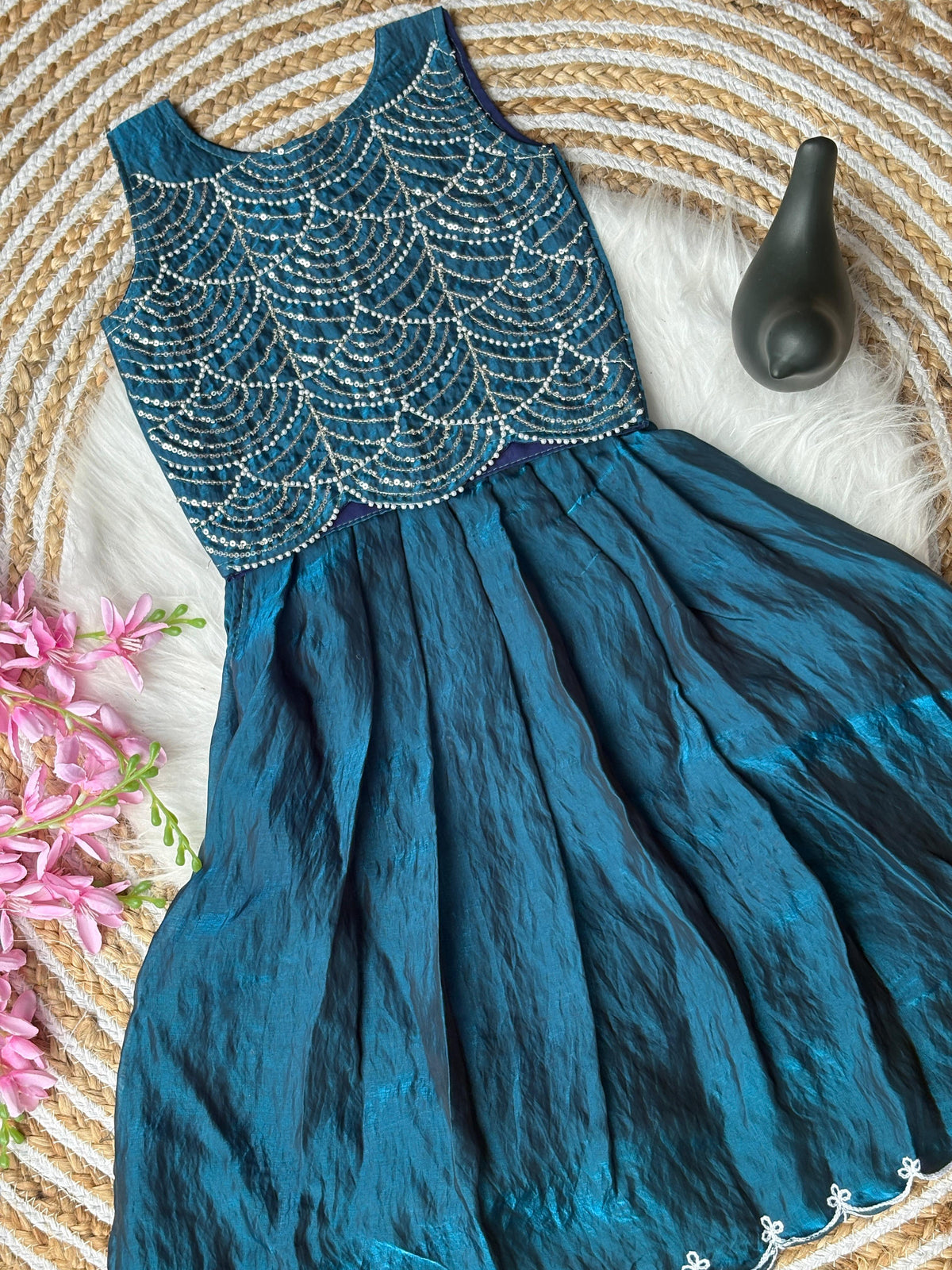 Designer Brits Work With Sequence Work Kids Lahenga Choli