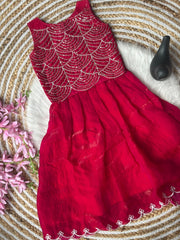Designer Brits Work With Sequence Work Kids Lahenga Choli