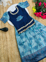 Trendy Weaving Work Art Silk Lahenga Choli