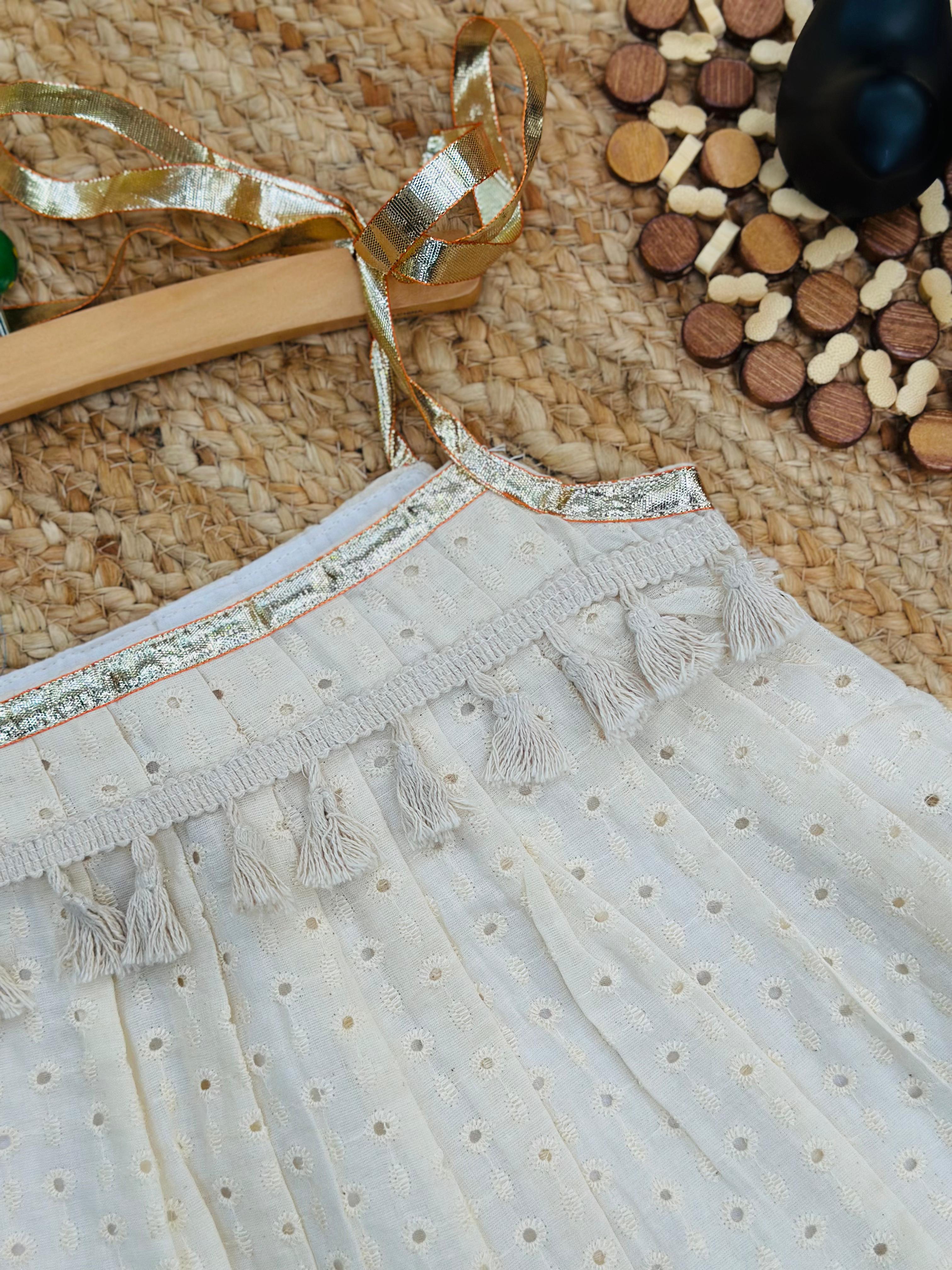 Special Pure Cotton Fabric Embroidery Kids Top