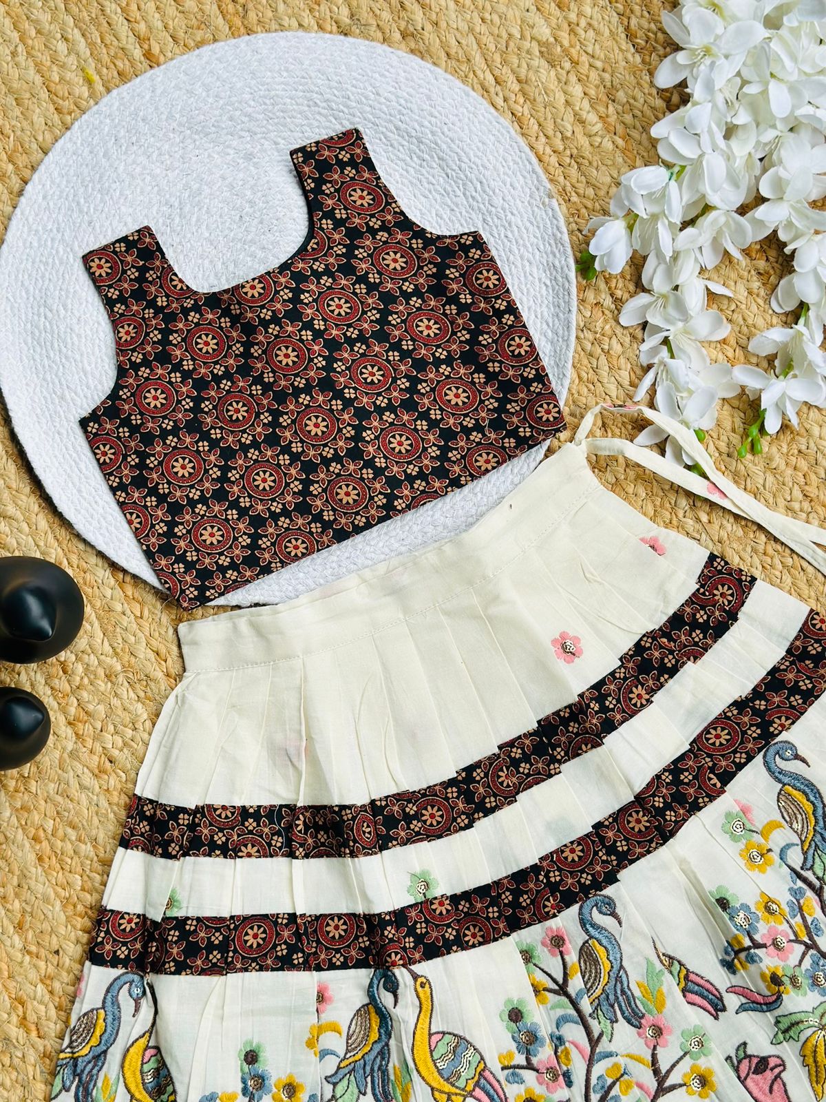 Navratri Special Pure Cotton Fabric With Embroidery work Lahenga Choli