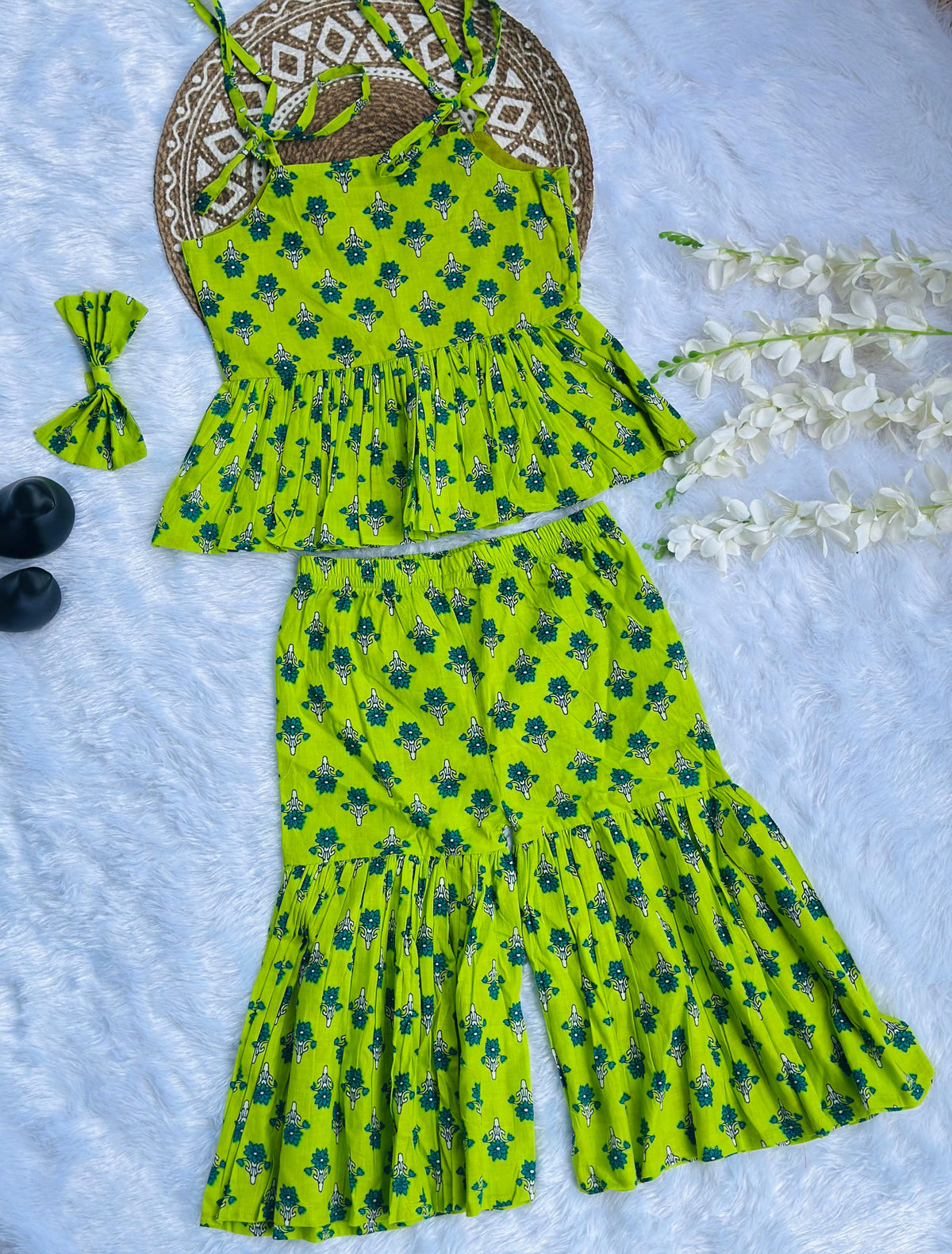 Exquisite Pure Cotton Print Kids Cord-Set