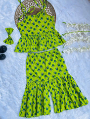 Exquisite Pure Cotton Print Kids Cord-Set