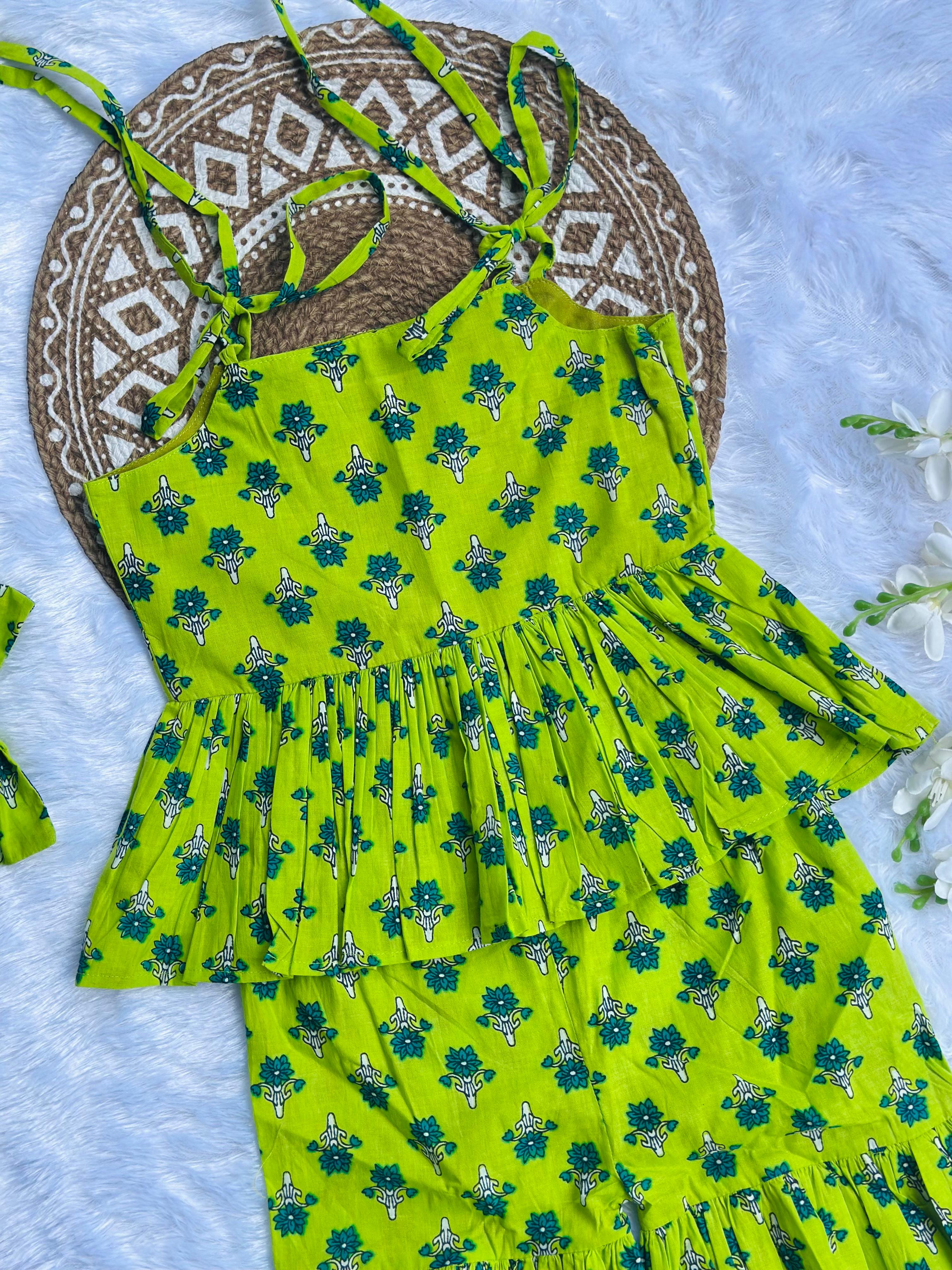 Exquisite Pure Cotton Print Kids Cord-Set