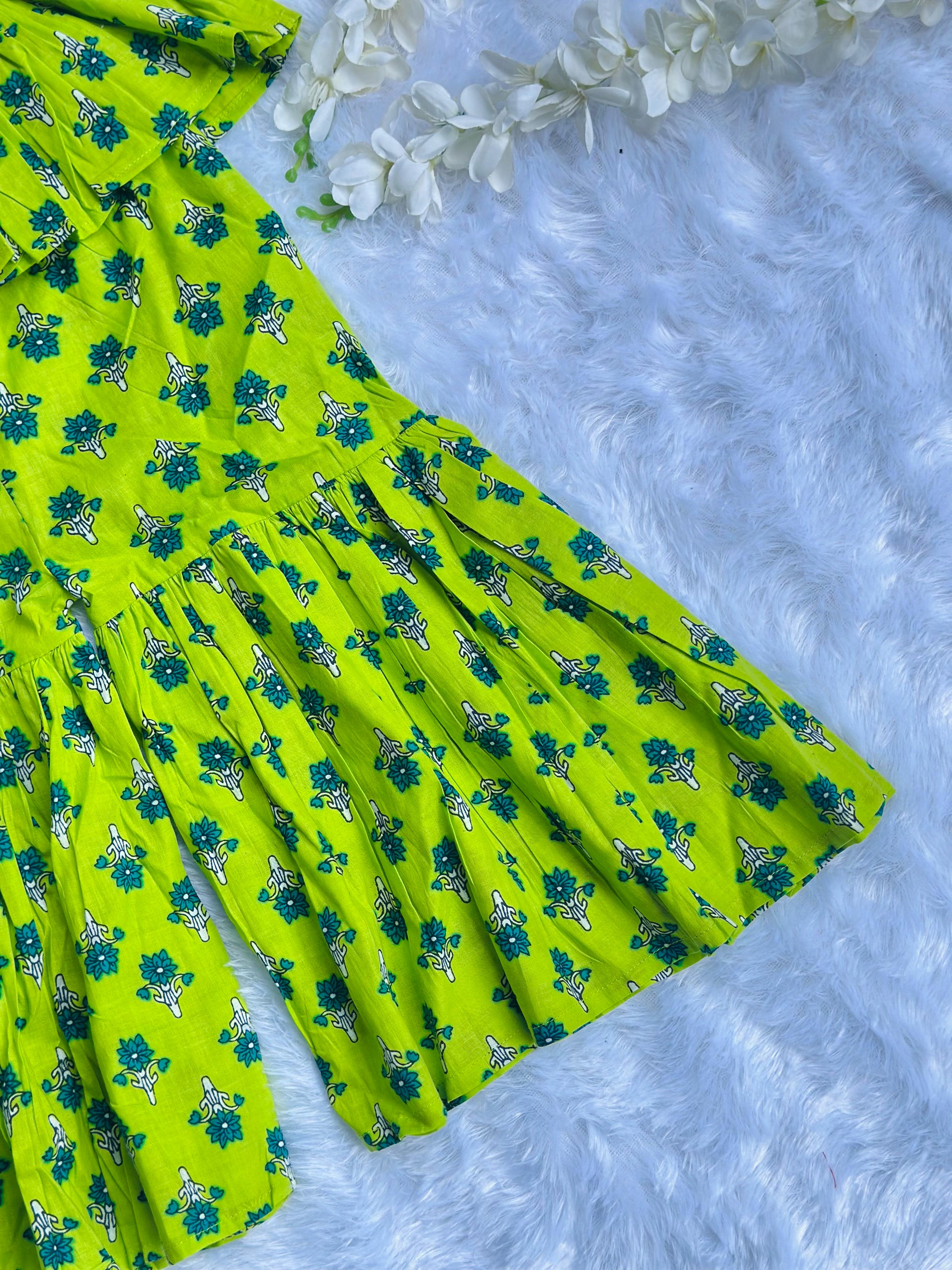 Exquisite Pure Cotton Print Kids Cord-Set