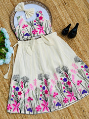 Bloom in Style Floral Embroidery Kids Lahenga Choli