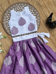 Trending Soft Silk With Foil Butta Work Kids Lahenga Choli