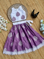 Trending Soft Silk With Foil Butta Work Kids Lahenga Choli