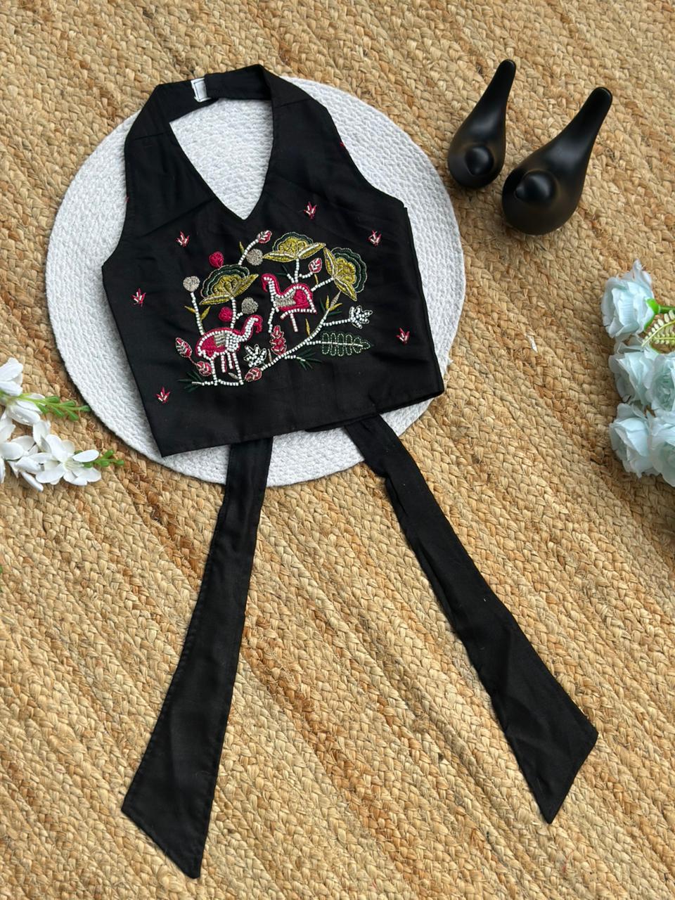 Trending Premium Pure Cotton Fabric With Hand Work Kids Cord-Set