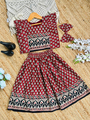 Cool Comfy Jaipuri Cotton Fabric Kids Lahenga Choli