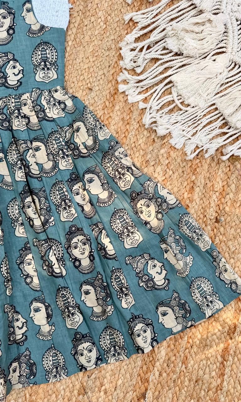 Authentic Jaipuri Cotton Traditional Pleated Dress – Breathable Ethnic Wear