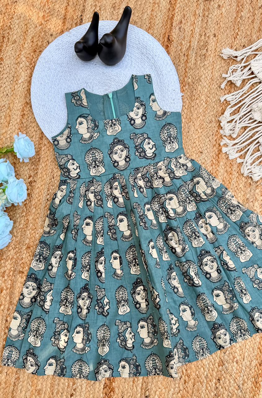 Authentic Jaipuri Cotton Traditional Pleated Dress – Breathable Ethnic Wear