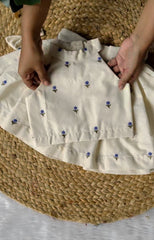 Sycron Fashion Kids Cream Floral Embroidered Lehenga Choli Set