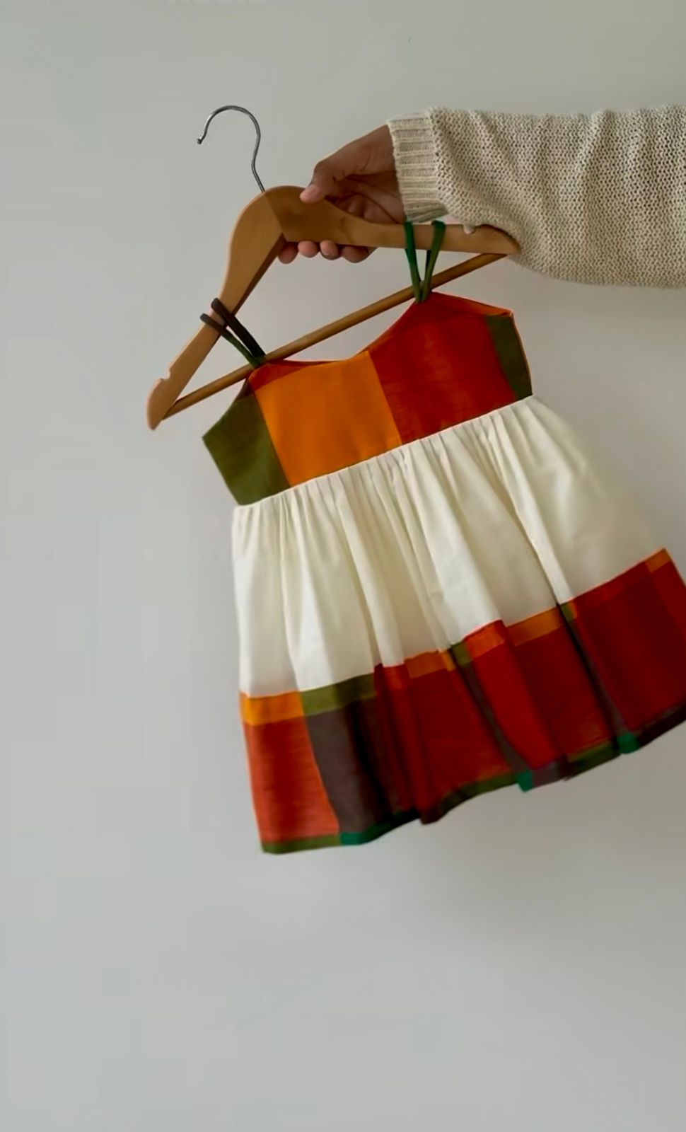 Vibrant traditional handloom-inspired color palette Frock