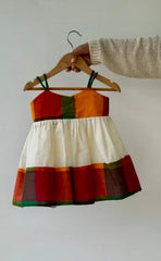 Vibrant traditional handloom-inspired color palette Frock