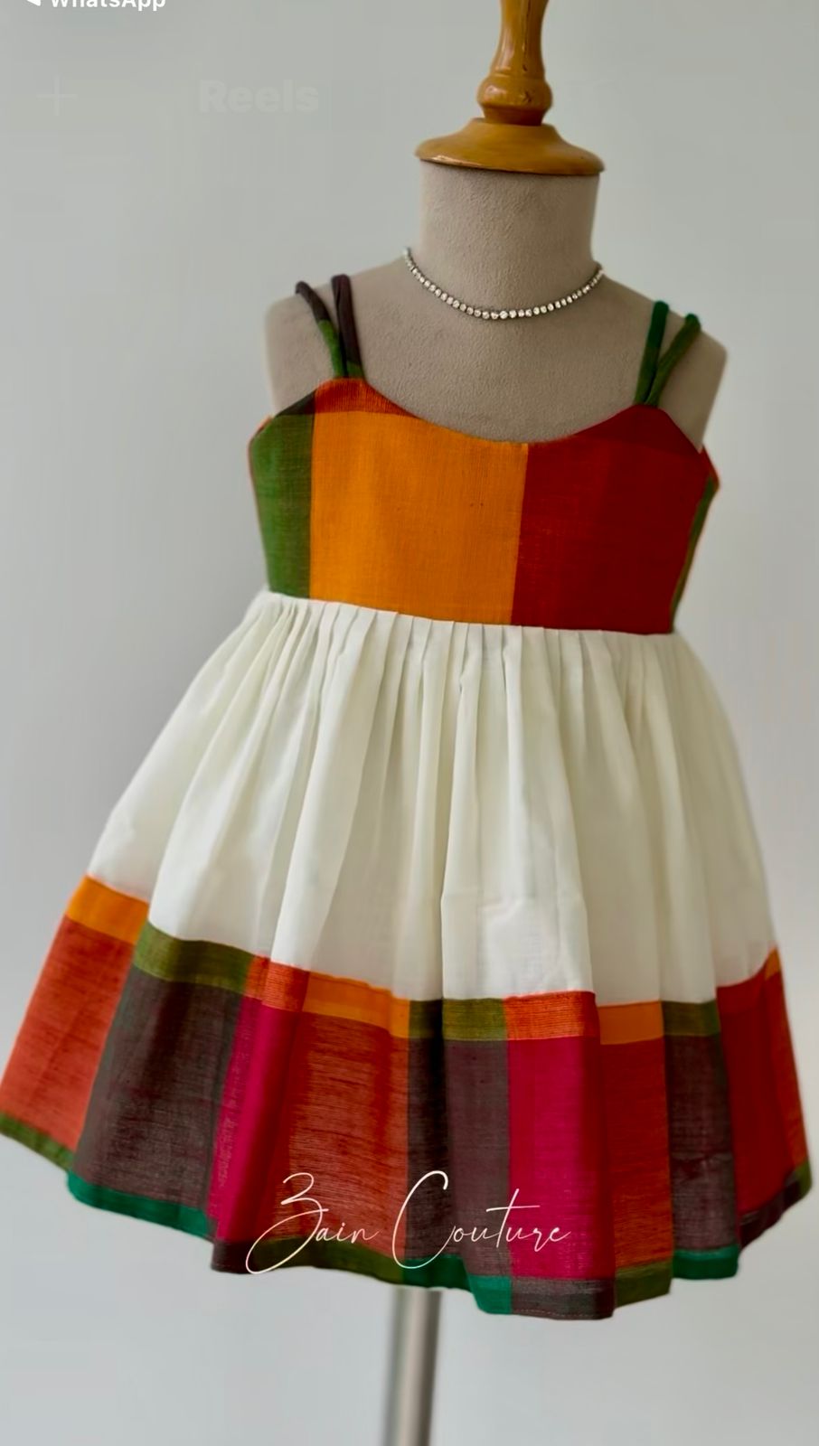 Vibrant traditional handloom-inspired color palette Frock