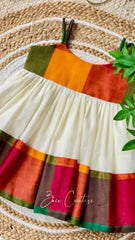 Vibrant traditional handloom-inspired color palette Frock