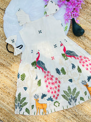 Innovative Summer Special Khadi Cotton Fabric Kids Frock