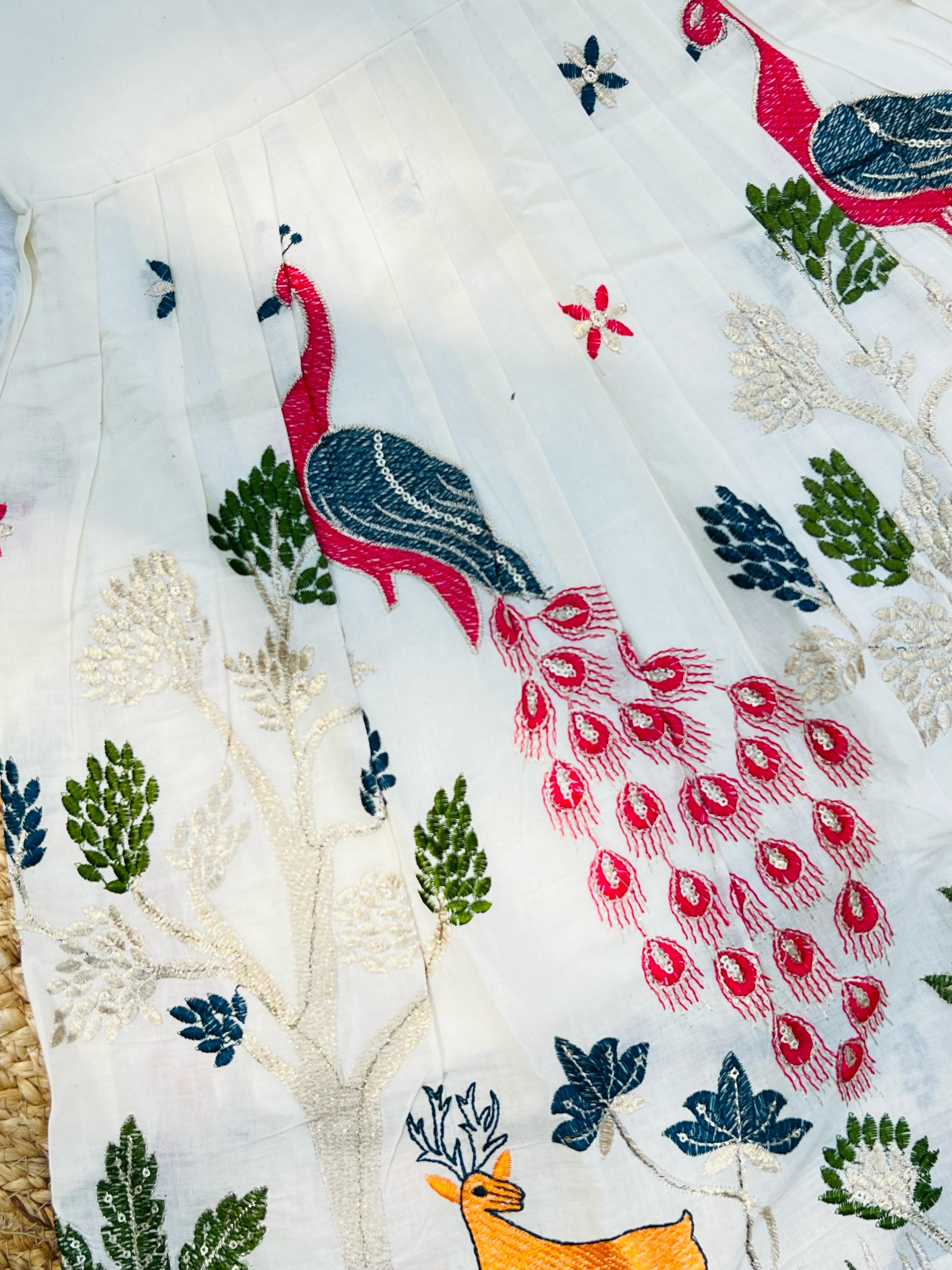 Innovative Summer Special Khadi Cotton Fabric Kids Frock