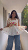 Embroidery Work on Khadi Cotton Fabric Only Top For Women