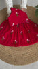 Girls' Red Lehenga Choli with Intricate Floral Embroidery
