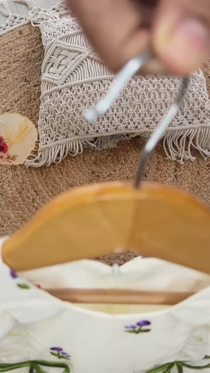 The Enchanted Garden: Beautiful-Embroidered Chanderi Silk Tulip Frock