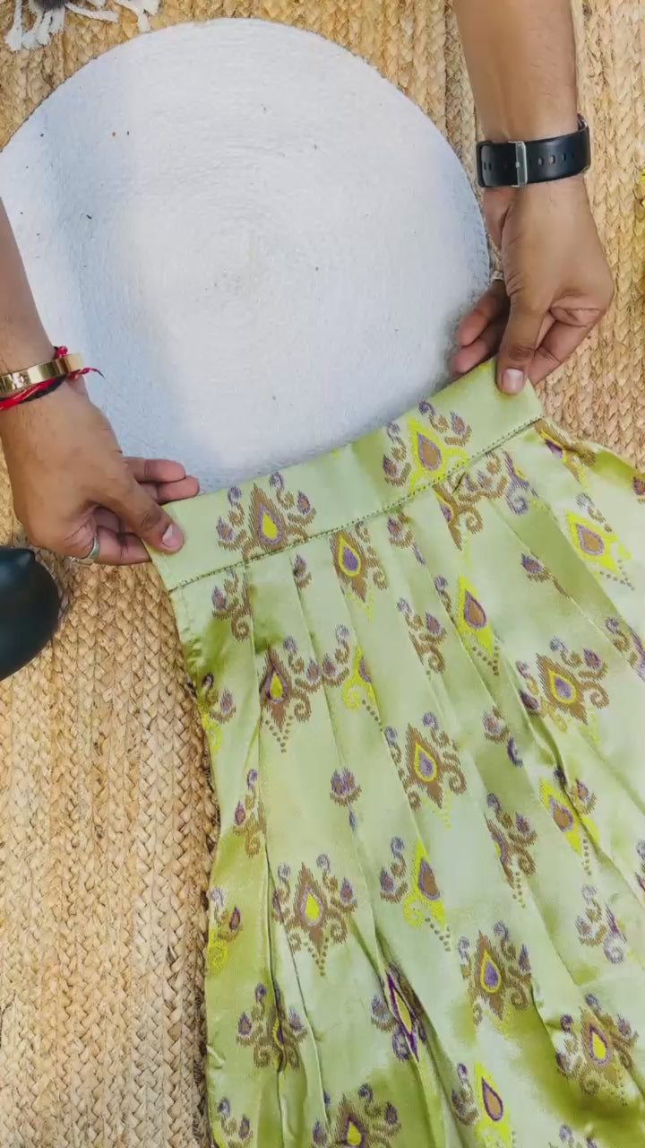 Trendy Weaving Work Art Silk Lahenga Choli
